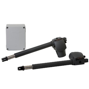 Комплект 2 броя електромеханични двигатели Genius G-bat 300, врати с ширина на крилото до 3 метра/350 кг. и контролен блок за управление